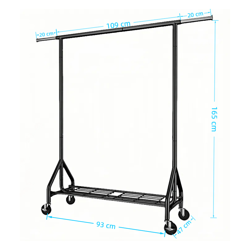 Heavy Duty Single Rod Clothes Rack Heavy Duty Single Rod Clothes Rack