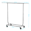 Clothes Rack with Extendable Rod on Wheels
