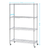 4 Shelves Rolling Storage Rack