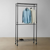 Wire Shelves Double Rods Garment Rack