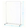 Single Rod Rolling Garment Rack White