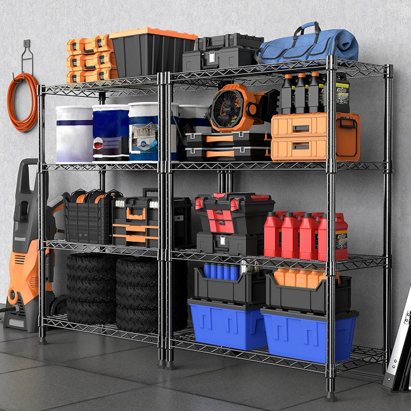 Discount 4 Tier Heavy Duty Garage Rack, Adjustable Storage Shelves For ...