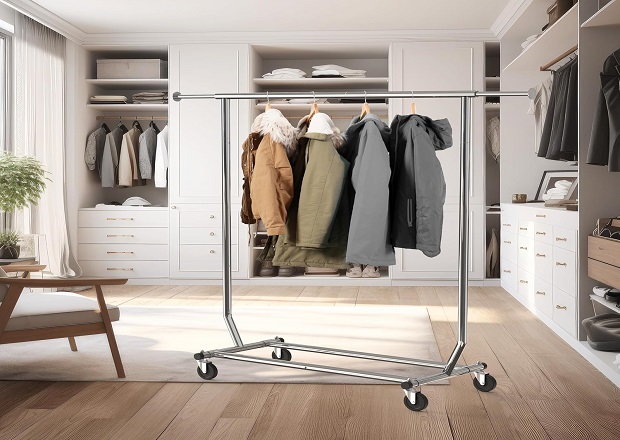 single rod garment rack