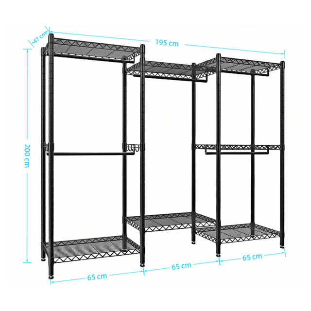 Heavy Duty Wire Shelves Clothes Rack