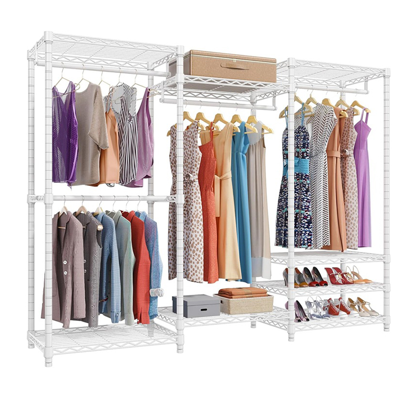 4 Shelves Garment Rack White