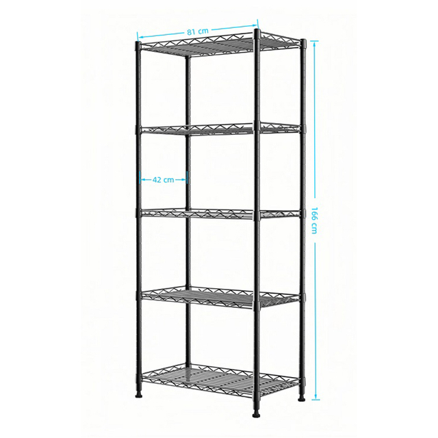 5 Tier Basket Heavy Duty Wire Shelves