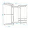 4 Shelves Garment Rack White