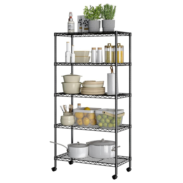 5 Tier Wire Shelves on Wheels