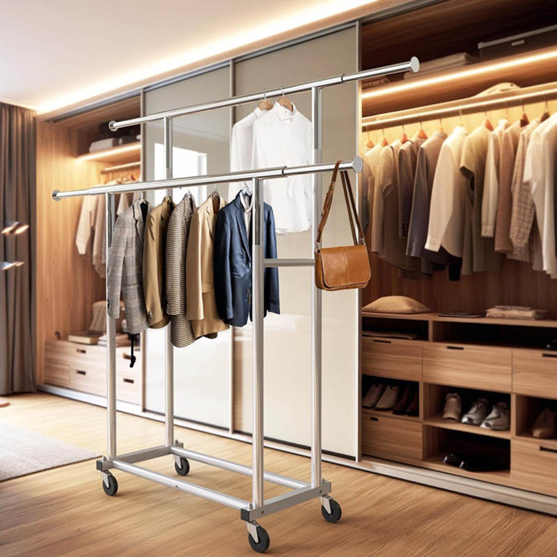 Clothes Rack Adjustable on Wheels