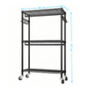 Wire Shelves Rolling Clothes Rack