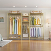 3 Shelves Heavy Duty Clothes Rack in Gold