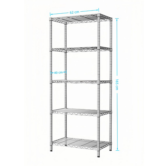5 Shelving Metal Storage Rack