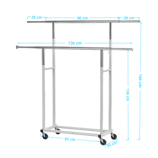 Clothes Rack Adjustable on Wheels