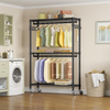 Wire Shelves Rolling Clothes Rack