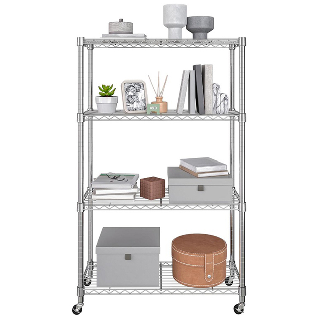 4 Shelves Rolling Storage Rack