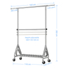 Heavy Duty Double Rod Clothing Rack