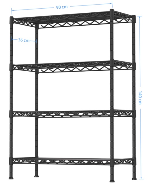 4-Wire Shelving Metal Storage Rack
