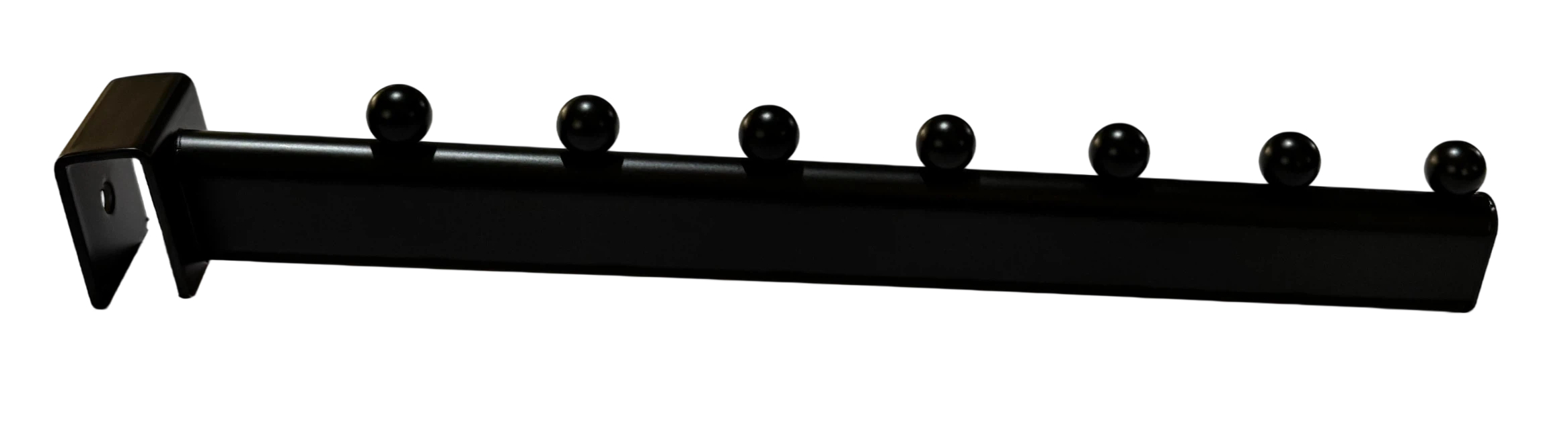 Black Sloping Square Tube Hook with Balls