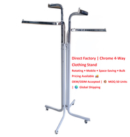 //ilrorwxhopmmli5m.ldycdn.com/cloud/pkBpjKkkloSRplliorkkkq/chrome-4-way-rotating-clothing-stand-with-casters-for-retail-display.jpg