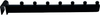 Black Oval Tube Display Straight Hook
