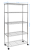Classics 5-Tier Wire Shelving with Wheels 