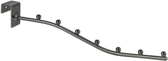 Chromed Square Tube Display Hook with Balls