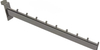 Chrome Sloping Slatwall Hook with Pins