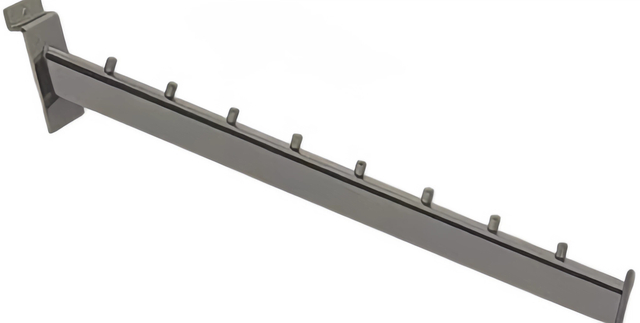 Chrome Sloping Slatwall Hook with Pins