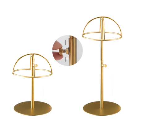 Metal Gold Adjustable Height Cap Rack.jpg