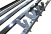 Chrome square tube with bracket for retail display fixtures